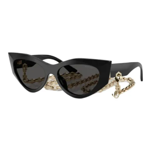 Jimmy Choo Ацетатные солнцезащитные очки "Кошачий глаз" женские черный золотой