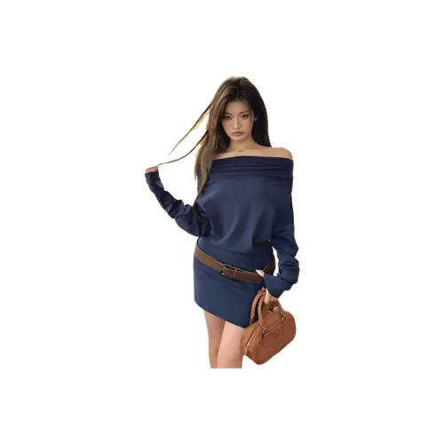 SNZX Длинное платье с длинным рукавом женское