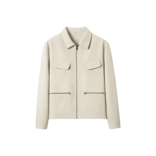 LOUGHNEA Белый Мужская Кожаная Куртка