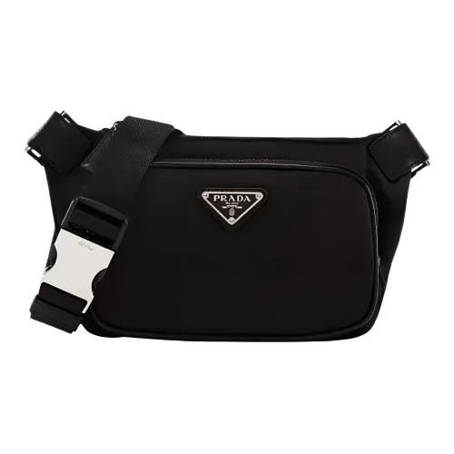 PRADA Ткань Sling Сумка Сумка через плечо Сумка для ноутбука Мужская Черная