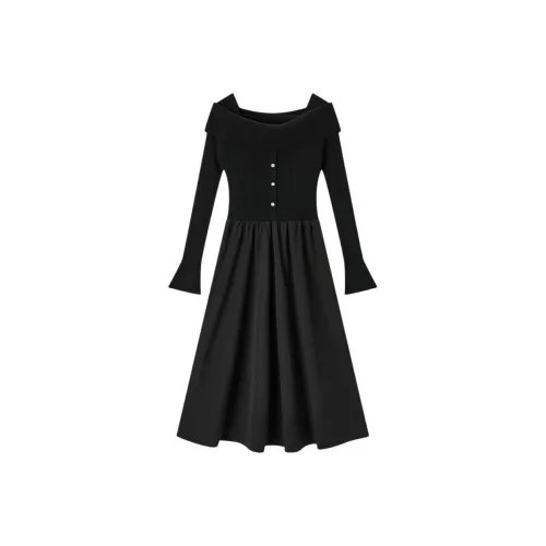 EICHITOO Длинное платье с длинными рукавами женское