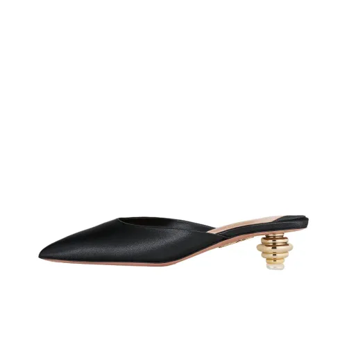 AQUAZZURA Домашние тапочки Женские Черные