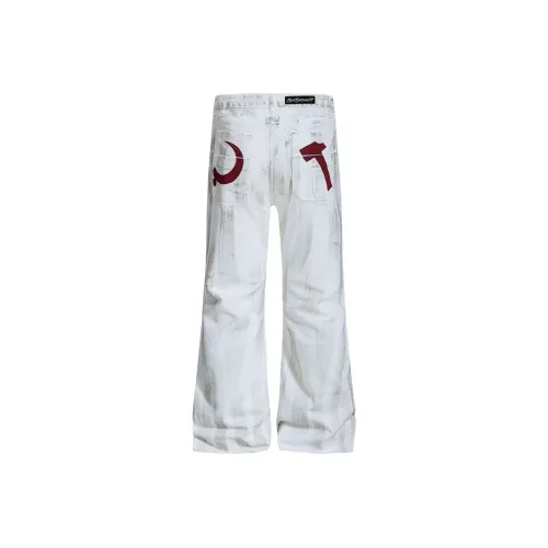 MARTHENAUT Белый Унисекс Джинсы