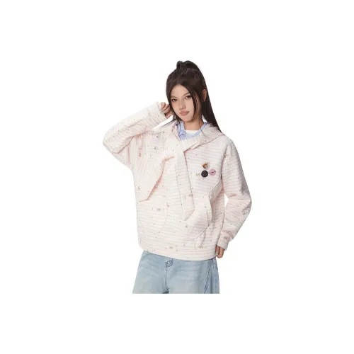 LADYXIEXIE Розовый Розыгрыш Бренд Наклеенный Женские Толстовки