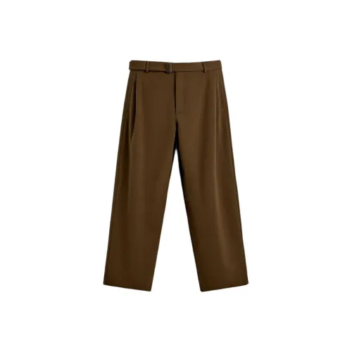 ZARA Желто-зеленые Мужские Повседневные Штаны