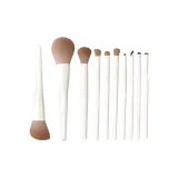 Молочный белый, 10 шт. Набор щеток + молочно-белая щетка, сумка