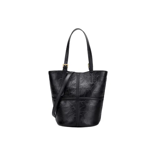 ST SAT Натуральная кожа Ведрообразная сумка Сумка Сумка через плечо Большая Женская Многоцветная