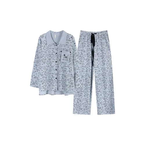 DAMOS·LOVE Весенний и Осенний Комплект Пижам Женские