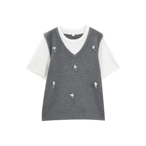 Love to serve Серые Женские Майки