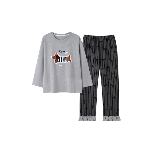 FENTENGCARE Черный Женский Пижамный Комплект