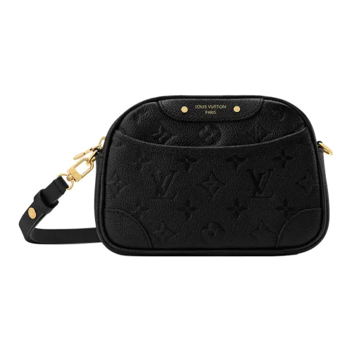 LOUIS VUITTON Monogram Empreinte Коровья кожа Сумка через плечо Сумка на плечо Мини Женская Черная