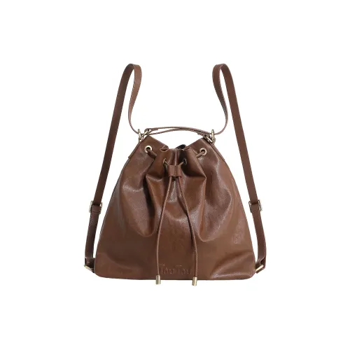 TOUTOU Сумка через плечо из синтетической кожи стандартная женская шоколадно-коричневый