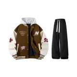 Карамель + Черный Повседневные Брюки