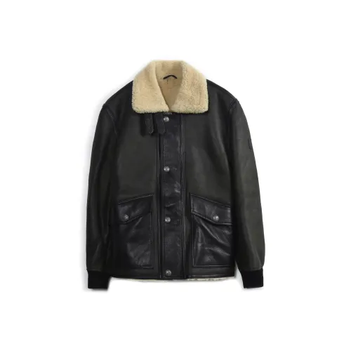 MCS Темно-серый Z7 Мужские Кожаные Куртки