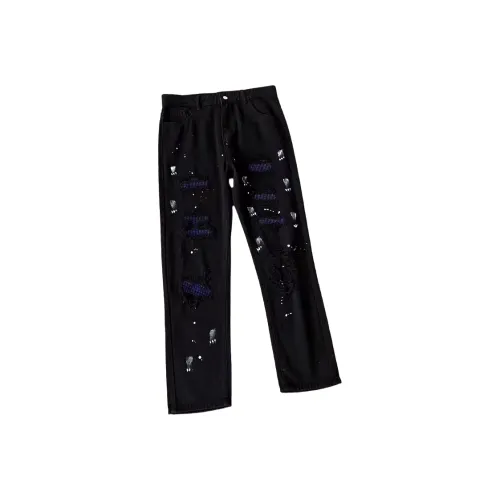 CAT'S PAW Черный Унисекс Джинсы