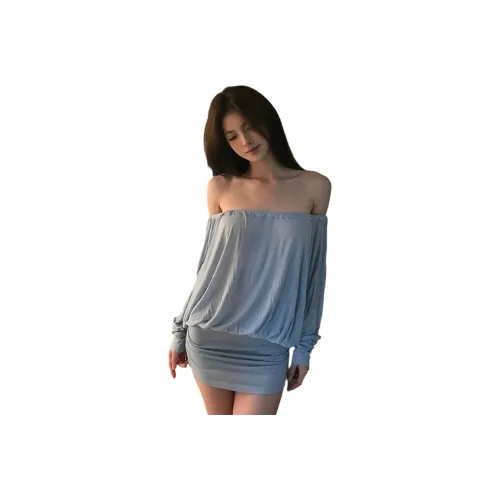 GRAYISMOON Длинное платье с длинными рукавами женское