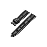 Без пуговиц - Черная кожа с белой строчкой