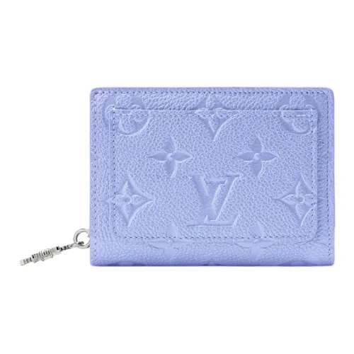 LOUIS VUITTON Кошелек из коровьей кожи женский морозно-синий