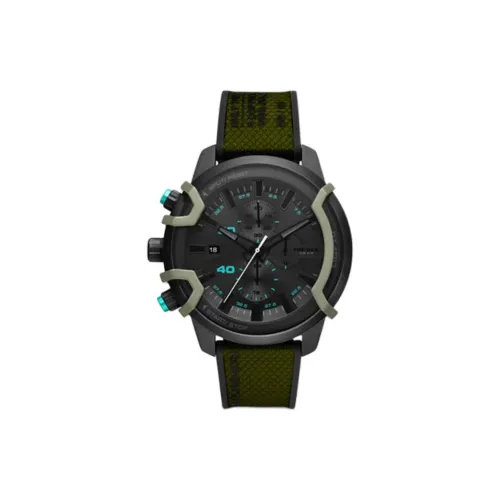 DIESEL Cow Demon King Collection Наручные часы Кварцевый механизм Нейлоновый ремешок Черный циферблат Унисекс DZ4563