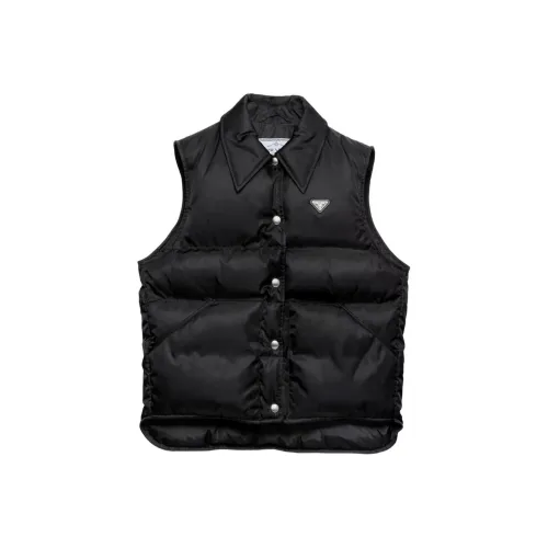 PRADA Черный Женский Пуховый жилет