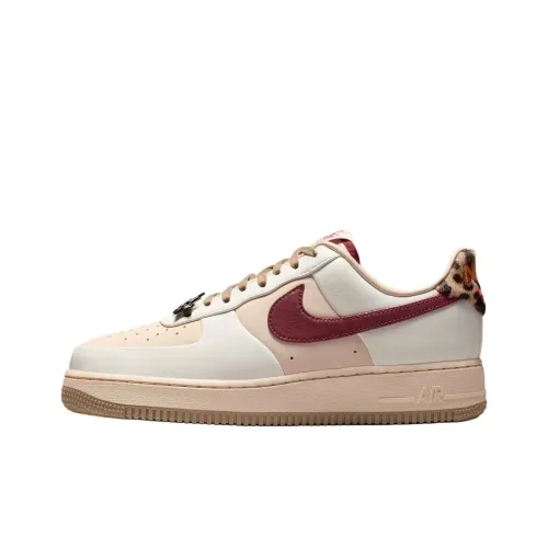 Nike Air Force 1 Low Топ Скейтборд Кроссовки Унисекс Розовый Белый Красный
