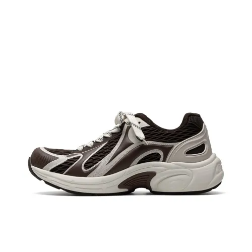 Mule Donkey Легкий и Дышащий Низкий Топ Кроссовки с Толстой Подошвой Унисекс Коричневый Белый