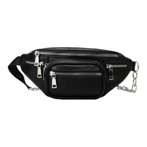 H YXIANG ПУ (полиуретан) Бананка Стандартная Унисекс Черный