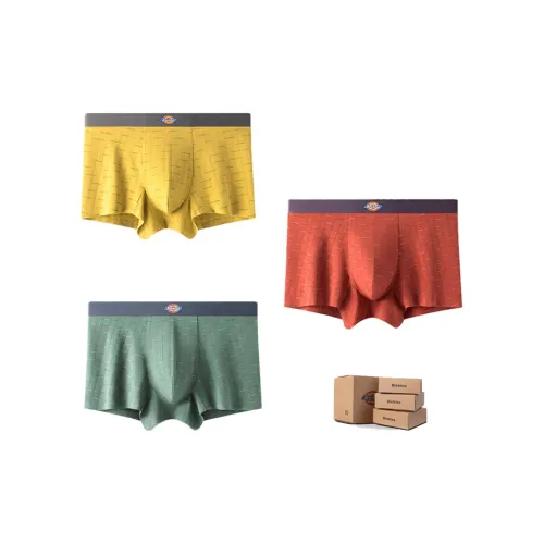 Dickies Темно-зеленый + Красный + Желтый Мужские боксер-шорты