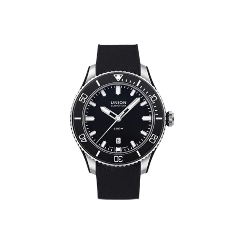 UNION GLASHUTTE SA Кварцевый механизм Мужские часы Belisar Collection 45мм*18мм*18мм Черные