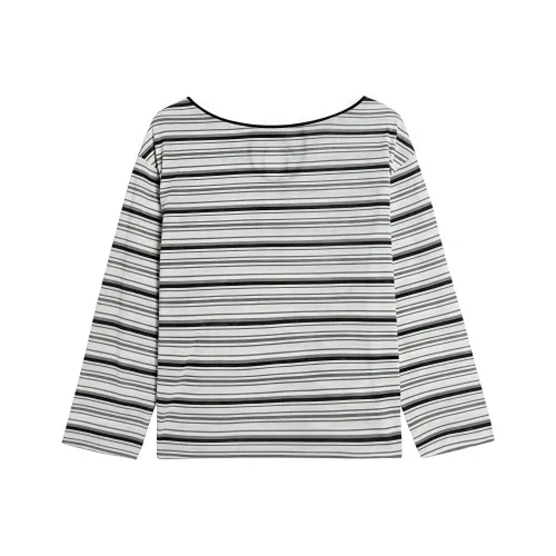 KYKW Темно-синий белый полосы женские футболки T