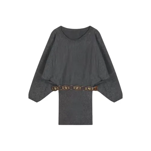 Wang Leshi Длинное платье с длинными рукавами женское