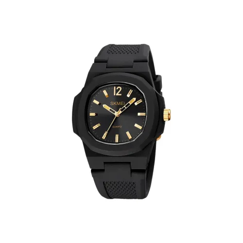 SKMEI Кварцевый механизм силиконовый ремешок мужские часы черный циферблат
