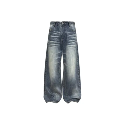 J CAESAR STUDIO Синий Серый Унисекс Джинсы