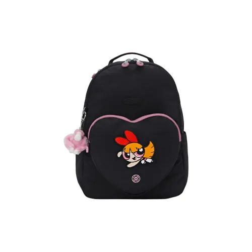 Kipling The Powerpuff Girls Mini Коллаборация Ткань Рюкзак Женские Монограмма Черный Розовый