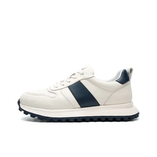 FED Амортизаторы Shock Slip-resistant Низкий Топ Повседневная обувь Мужская Белый Синий