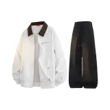 Белый абрикосовый топ и штаны