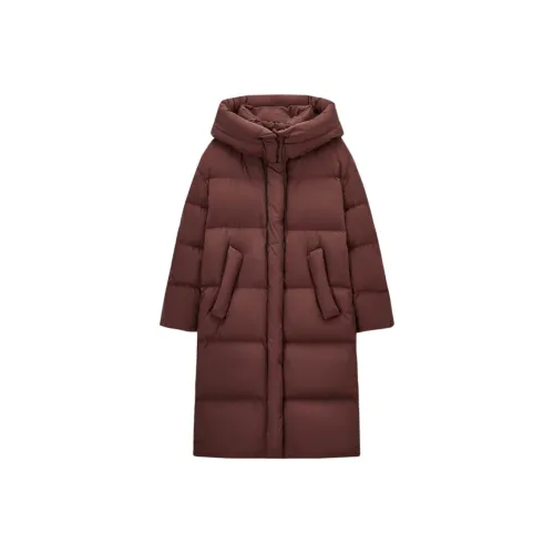 EICHITOO Темно-красный Женский Пуховик