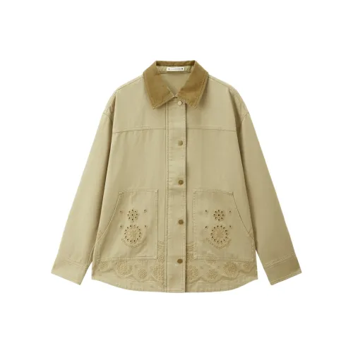 Giordano 02 Светлый хаки Зеленый Женские Куртки