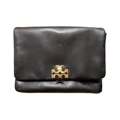 TORY BURCH Сумка-сэтчер из коровьей кожи плечевая сумка большая женская черная