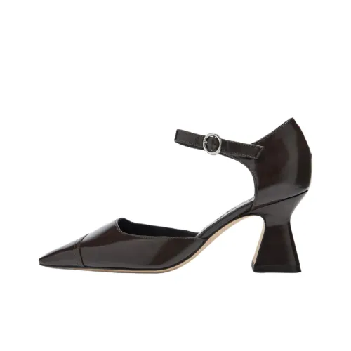 Aeyde Francine Грубый каблук Высокие каблуки 7,5 см Женские Мокко