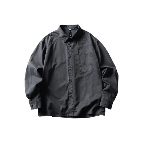 UNDOMAZE Осенний Длинный Рукав Рубашка Свободного кроя Мужская