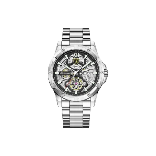 GAIDU Lamborghini Кварцевый механизм Стальной ремешок Часы Мужские Часы с открытым механизмом