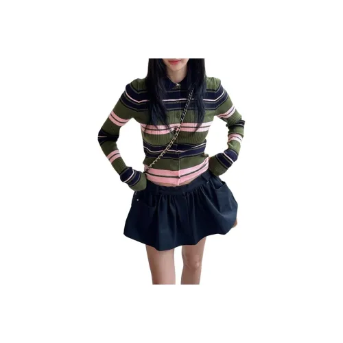 JUFU Зеленый Женский Трикотаж