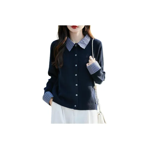 LADYXIEXIE Темно-синий Giveaway Бренд Наклеенный Женский Трикотаж