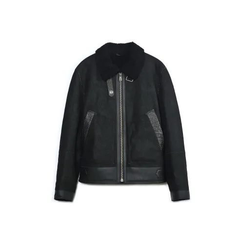 MCS Черный Z9 Мужские Кожаные Куртки