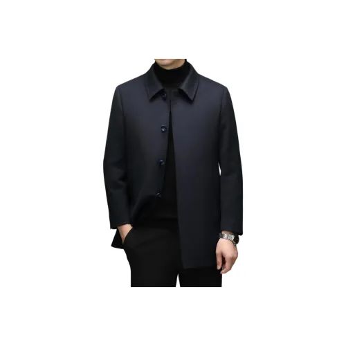 H YXIANG Темно-синий Унисекс Пальто