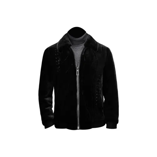 MH Черный мужской мех