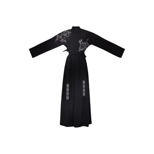 Huan Feather Черный мужской Ханьфу