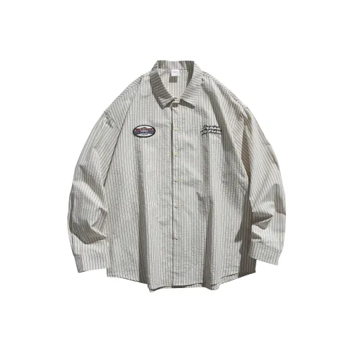 UNDOMAZE Весенний и Осенний Длинный Рукав Рубашка Свободного кроя Мужская