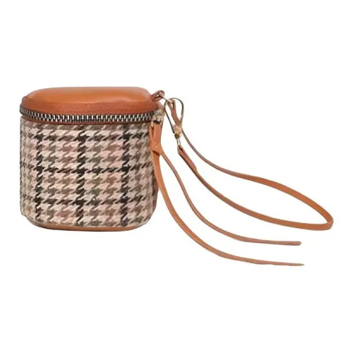 QIAJIAN ПУ (полиуретан) Сумка-ведро Кошелек для монет Мини Женский Коричневый Черный